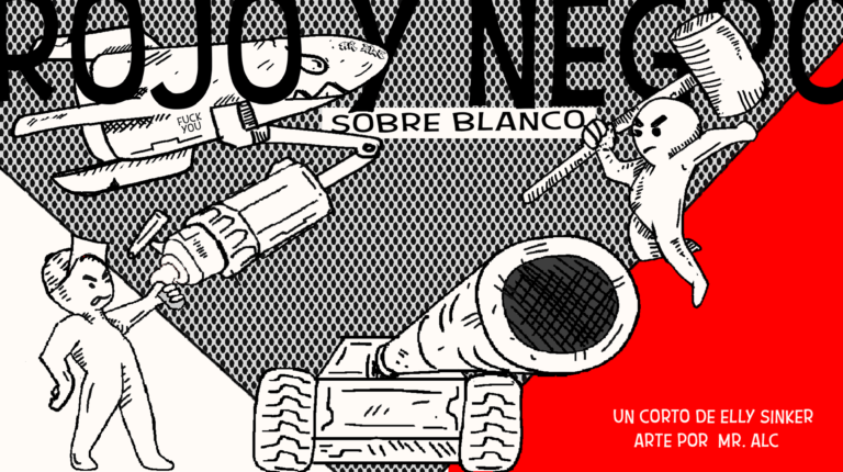 Ilustración del corto 'Rojo y negro sobre blanco'